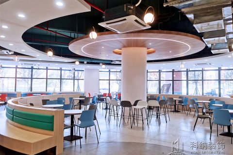 汉中大学食堂装修实景图